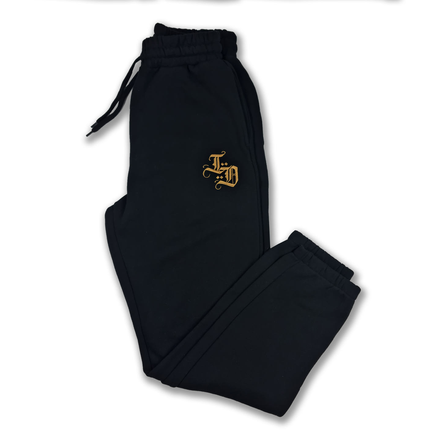 24K ID BLACK & GOLD JOGGERS